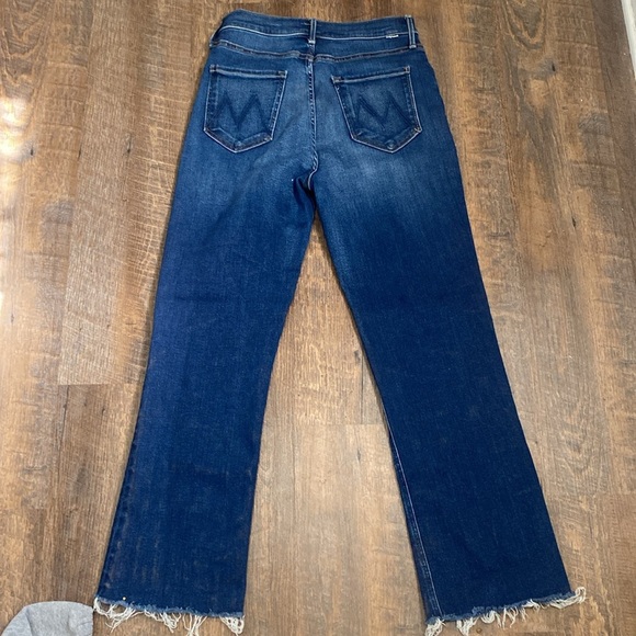 MOTHER THE TRIPPER ANKLE FRAY IN CHANGE IS IN THE AIR HI RISE BUTTON FLY BOOTCUT - Picture 6 of 15